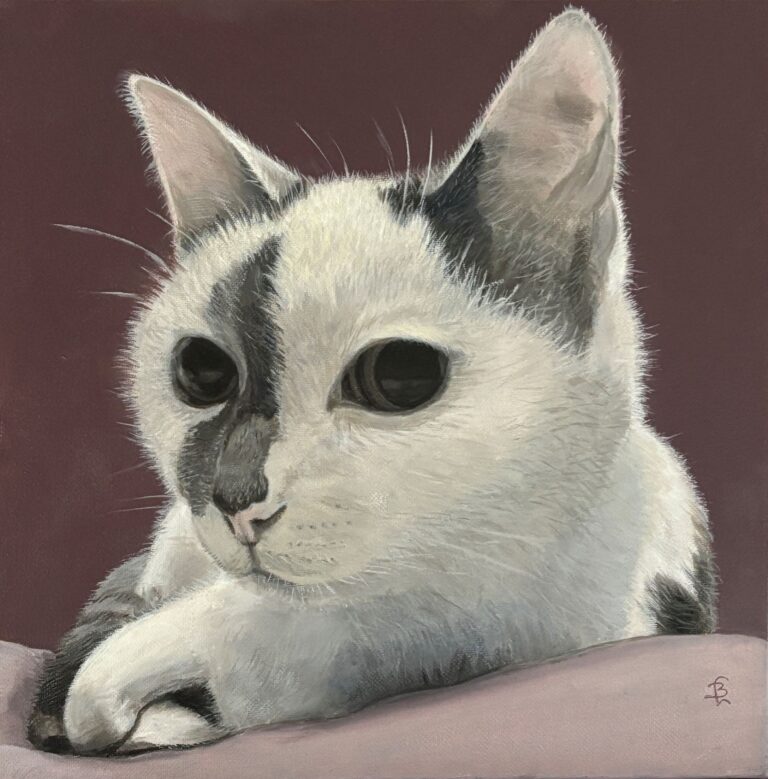 Kattenschilderij door Laura Baten